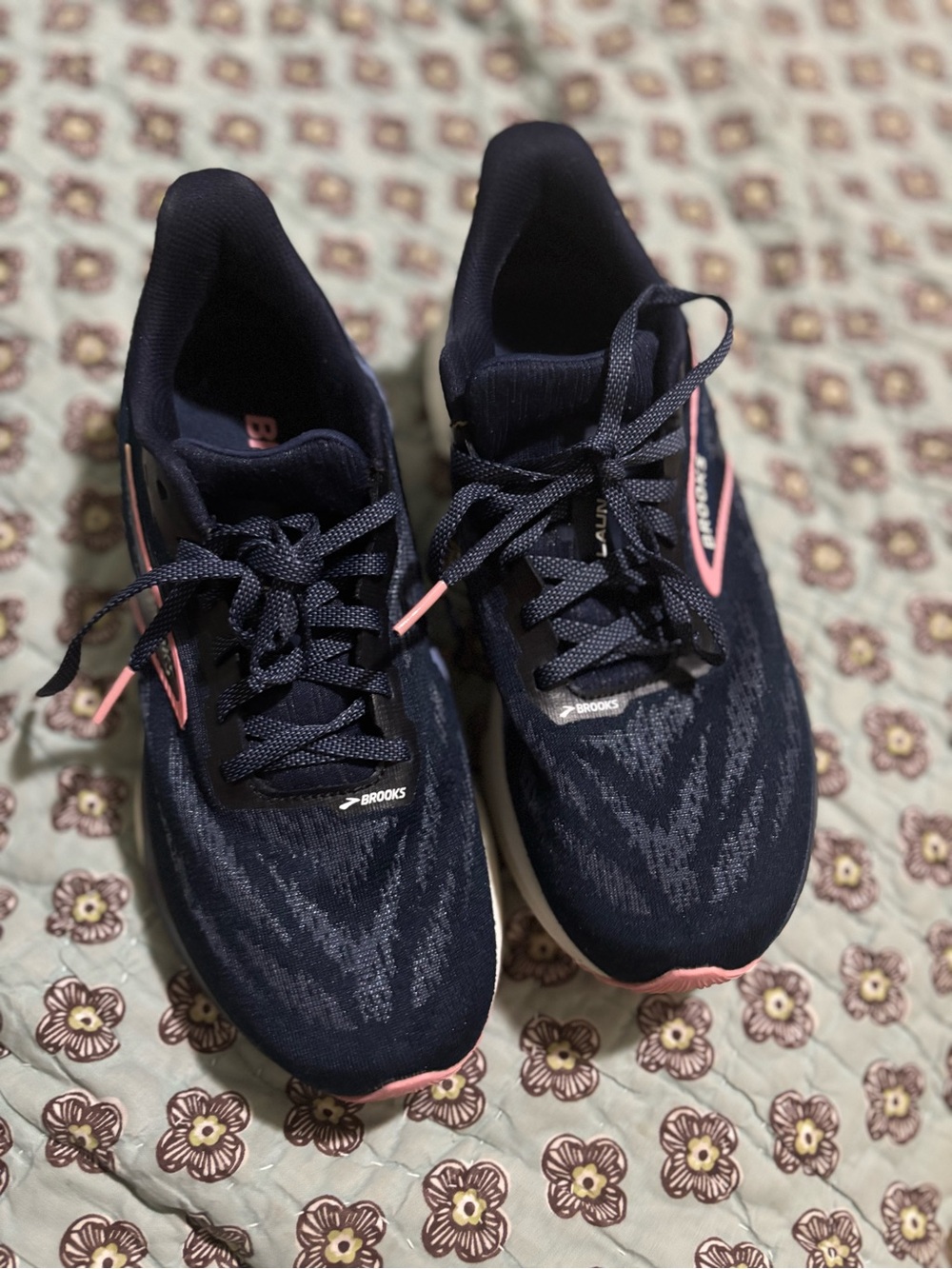 Brooks Women’s Athletic Shoes — Navy with Pink Highlights